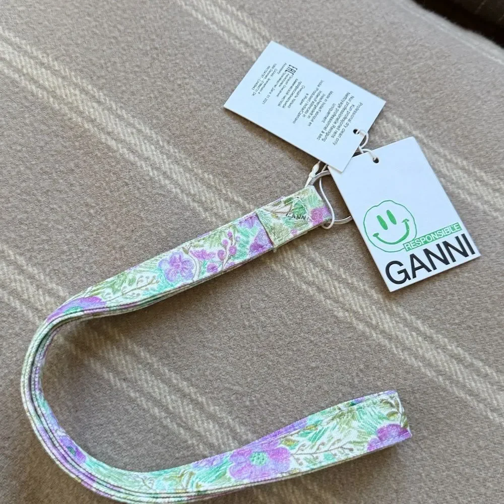 NWT GANNI Organic Cotton Key Lanyard